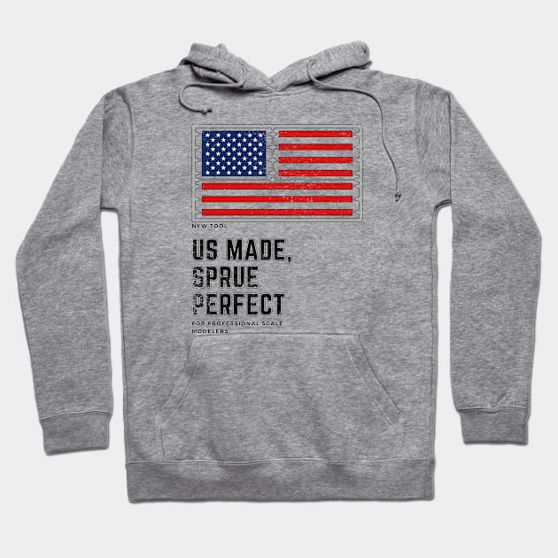 US made, sprue perfect - worn style Hoodie by GraphGeek